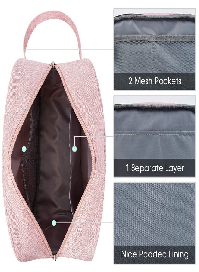 Narwey Travel Toiletry Bag for Women Traveling Dopp Kit Travel Bag for Toiletries Cosmetic Bag Makeup Bag Medicine Bag for Traveling (Pink) - Image 5
